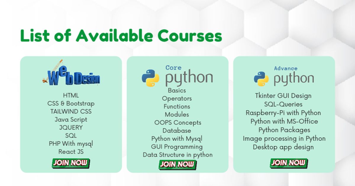 List of Available Courses